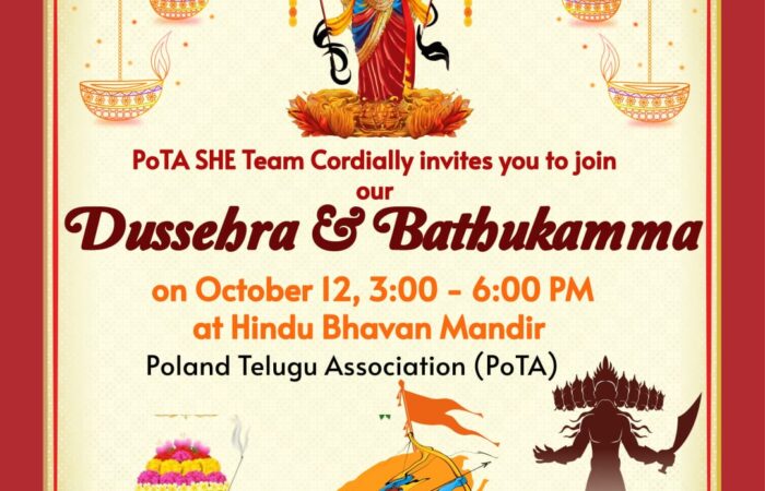 SHE Team by Poland Telugu Association organising Dussehra and Bathukamma Event in Warsaw