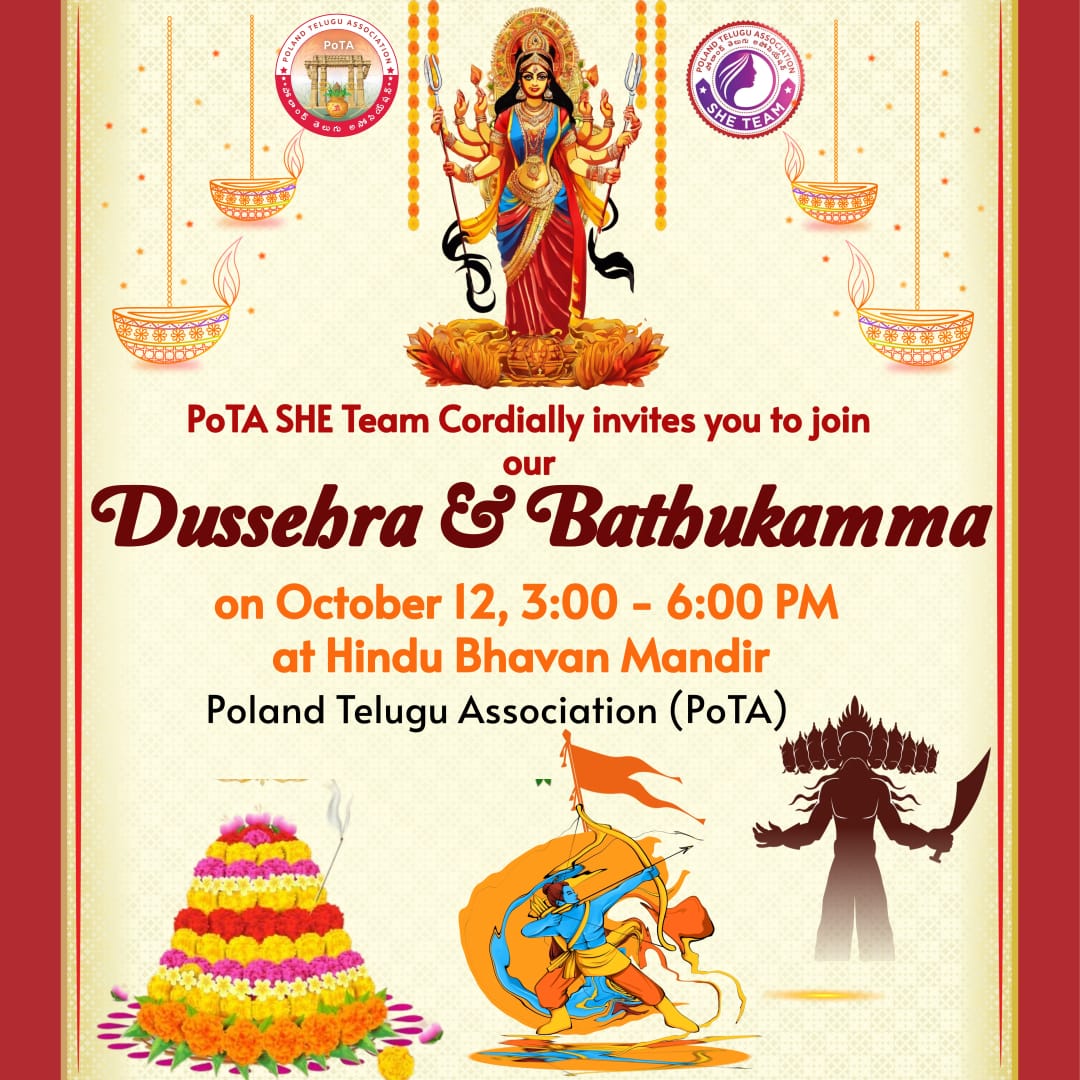 SHE Team by Poland Telugu Association organising Dussehra and Bathukamma Event in Warsaw