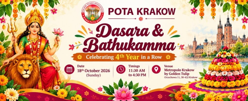 POTA Krakow Dasara & Bathukamma Poster